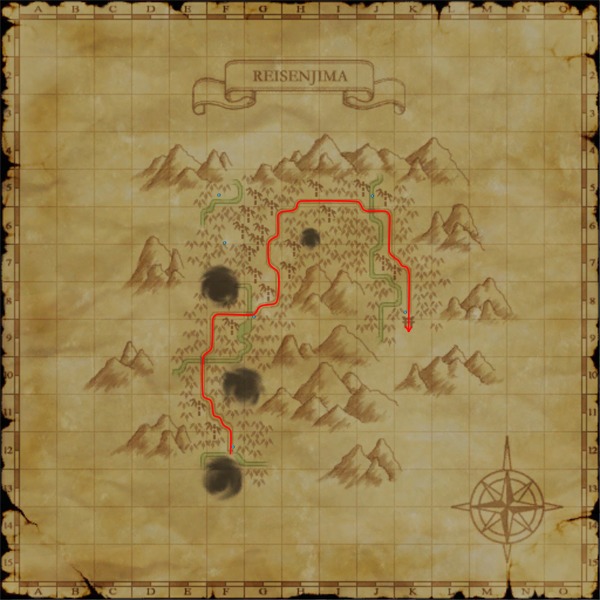醴泉島のマップ