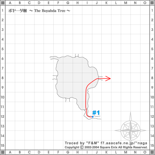 ボヤーダ樹HomePointから1Fへのルート