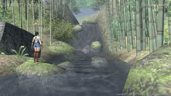 醴泉島の北西にある滝へ